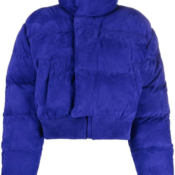 Off-White  cropped suede puffer jacket