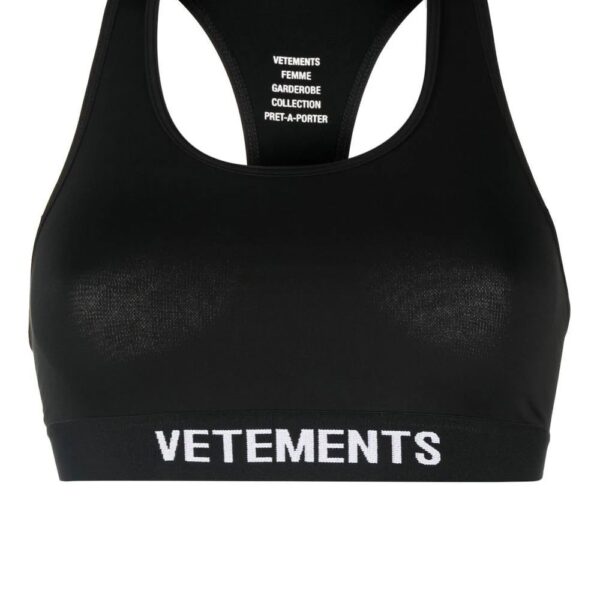 VETEMENTS  stretch-design logo bra