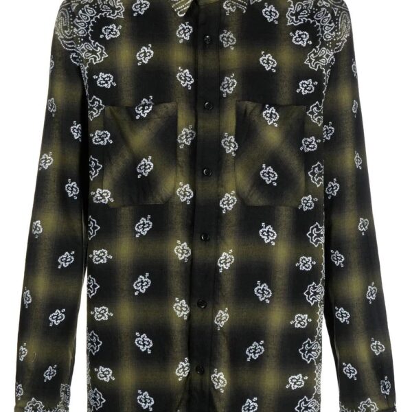 Amiri bandana-print checked shirt