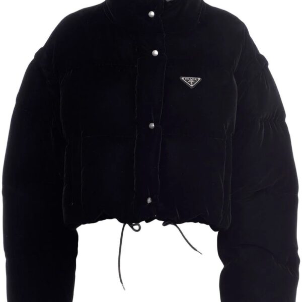 Prada  convertible velvet down jacket