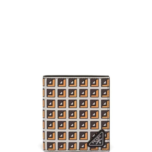 Prada  logo-plaque leather wallet