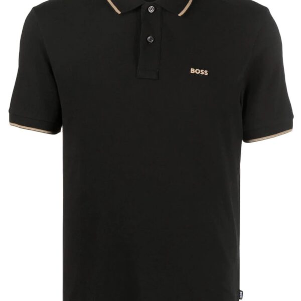 BOSS  logo-print polo shirt