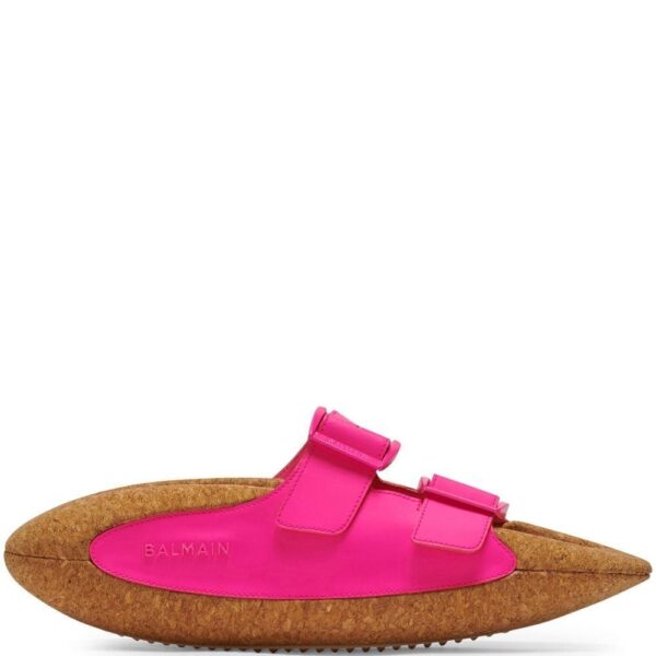 Balmain  chunky-sole buckled slides