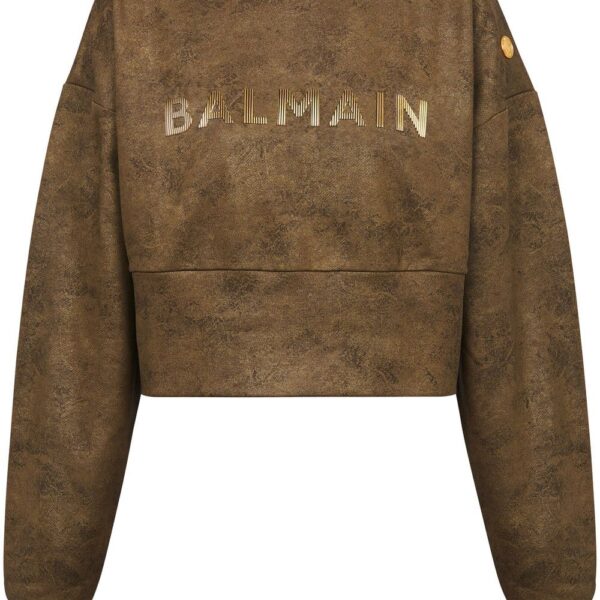 Balmain  logo-print detail sweatshirt