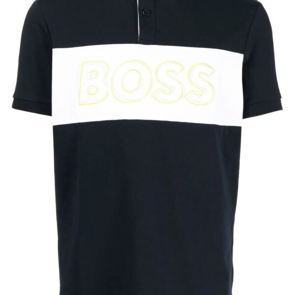 BOSS  logo-print short-sleeved polo shirt