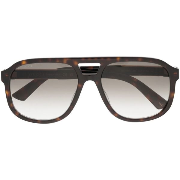 Gucci Eyewear pilot-frame logo-plaque sunglasses