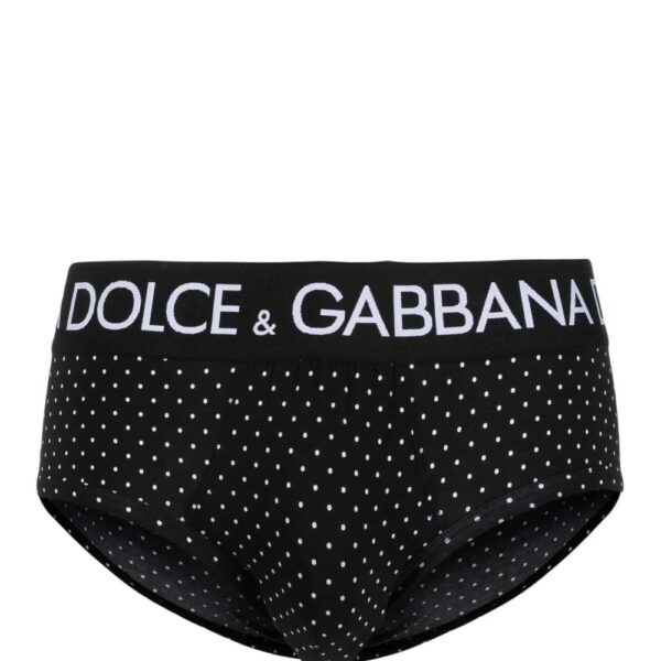 Dolce & Gabbana  logo-waistband polka-dot briefs