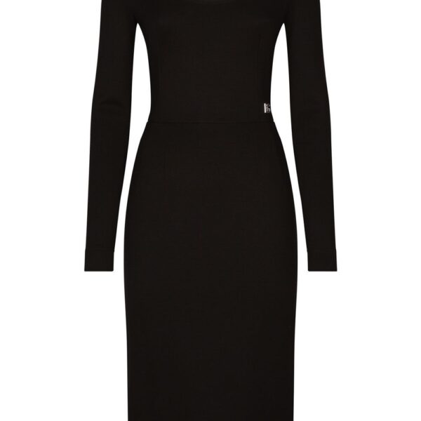 Dolce & Gabbana DG-logo Milano-rib midi dress
