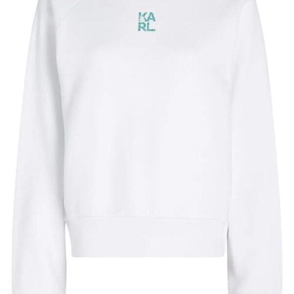Karl Lagerfeld  logo-print cotton blend sweatshirt