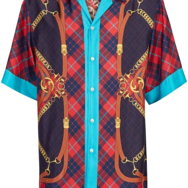 Gucci  graphic-print silk shirt
