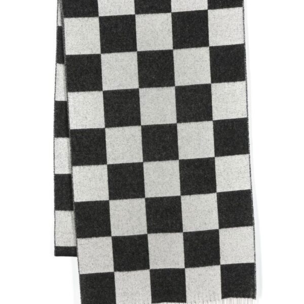 AMIRI  checkerboard-pattern knit scarf