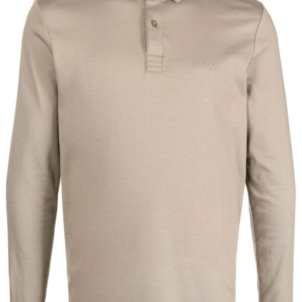 BOSS  embroidered-logo polo shirt