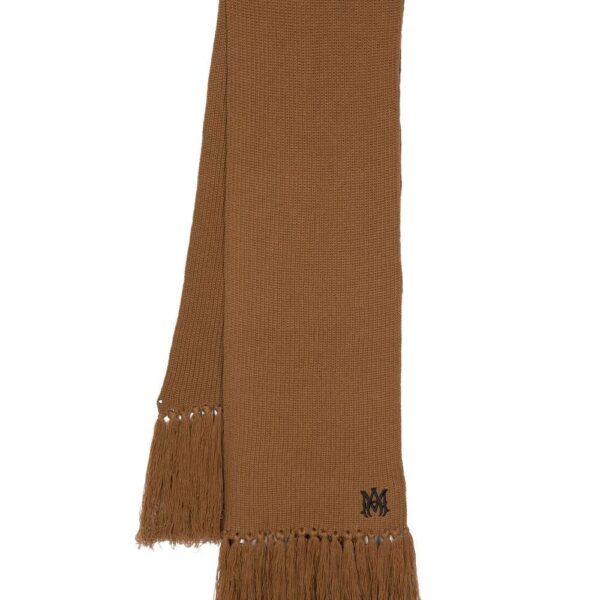 AMIRI  logo-embroidered cashmere scarf