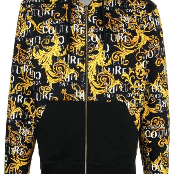 Versace Jeans Couture  Baroque-print zip-up hoodie