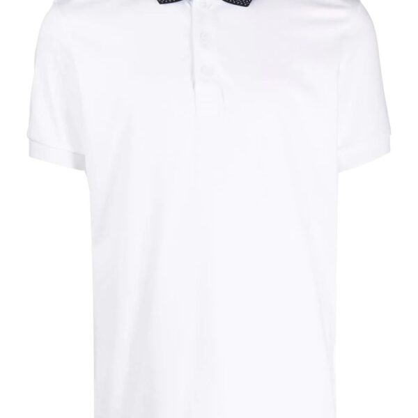 BOSS  contrast-collar polo shirt