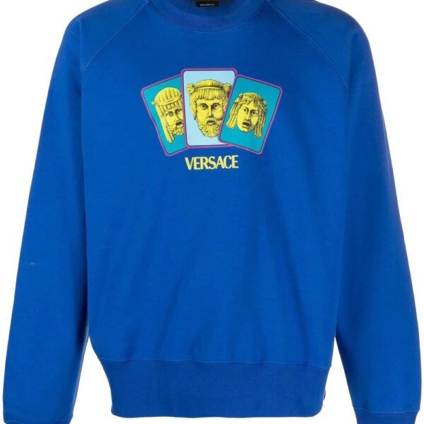 Versace  logo-print cotton sweatshirt