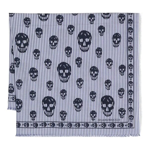 Alexander McQueen  skull print striped scarf