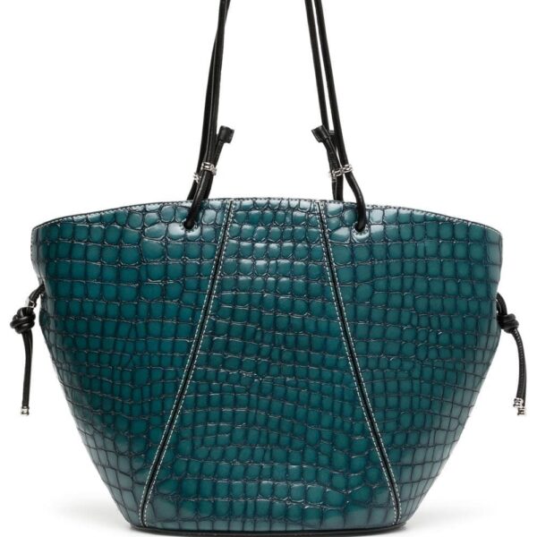 Tory Burch embossed crocodile-effect tote bag