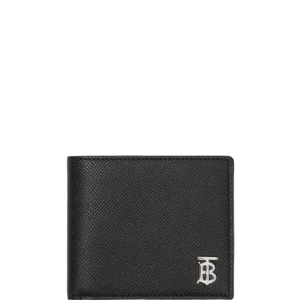Burberry  logo-plaque grainy-leather wallet