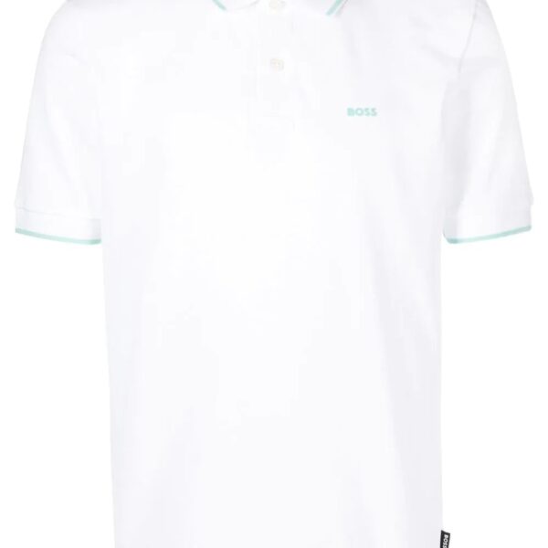 BOSS  logo-print polo shirt