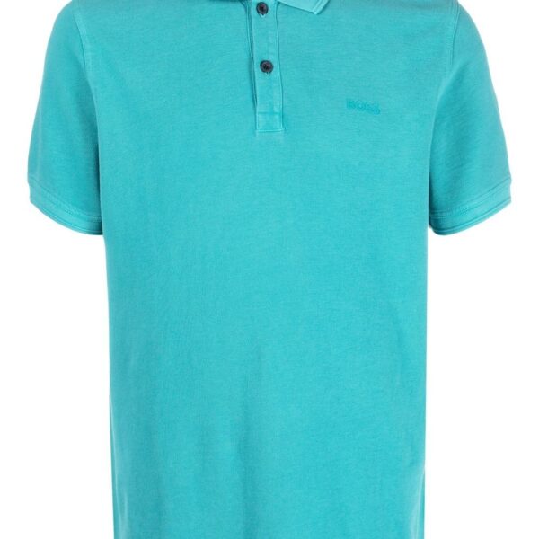 BOSS  logo-embossed cotton polo shirt