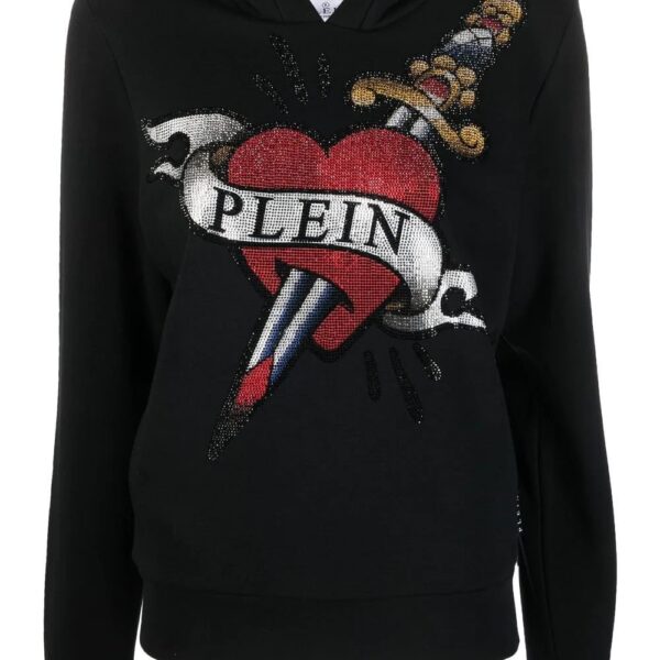 Philipp Plein  crystal-embellished logo hoodie