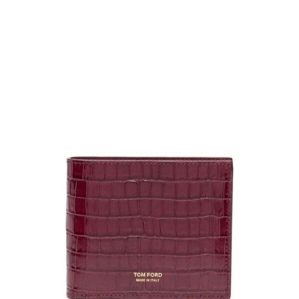 TOM FORD  T-Line crocodile-embossed wallet