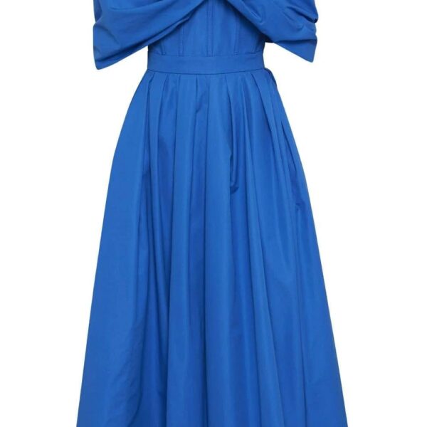 Alexander McQueen  off-shoulder bow-embellished dress