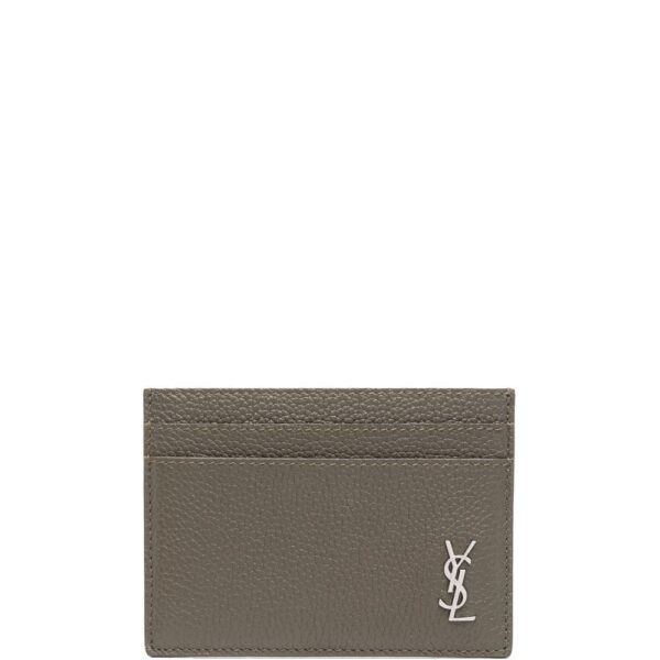Saint Laurent logo-plaque detail card holder