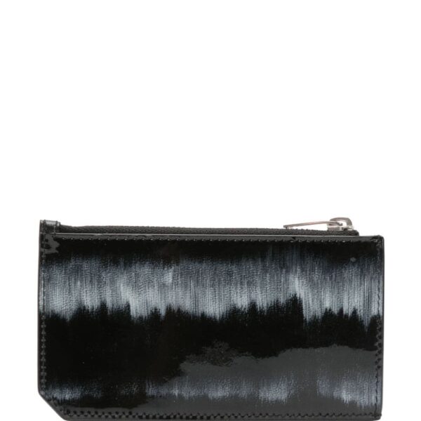 Saint Laurent logo-stamp leather cardholder