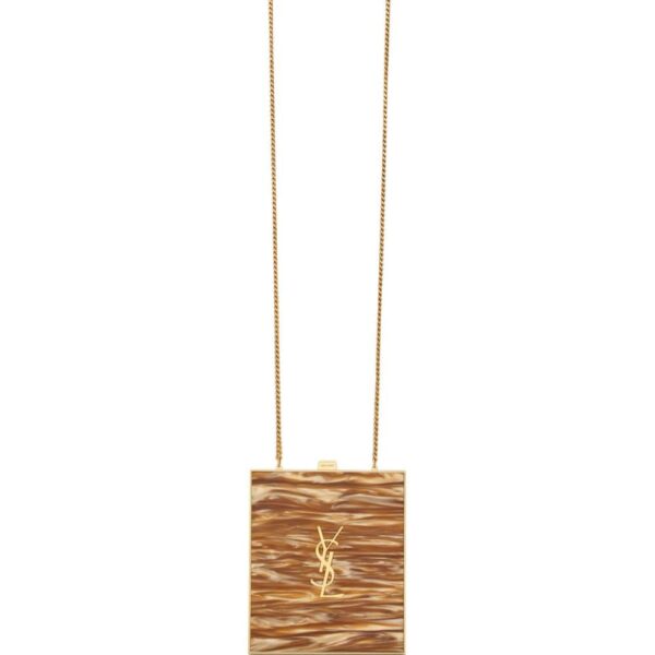 Saint Laurent Tuxedo YSL plaque clutch bag