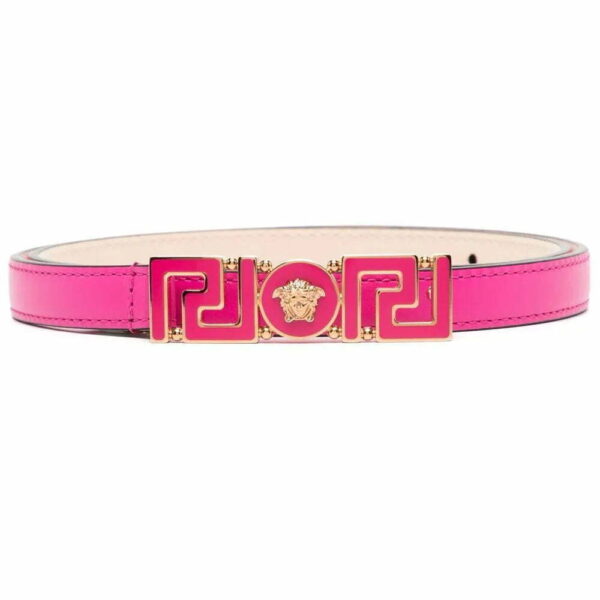 Versace  Greca plaque leather belt