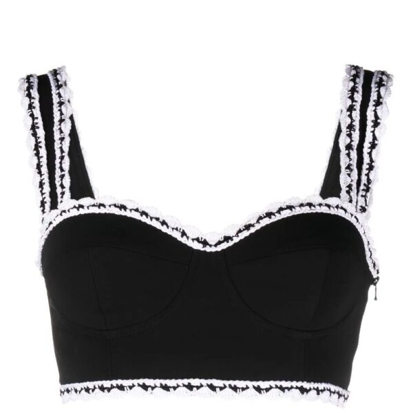 Moschino  crochet-trim balconette bra
