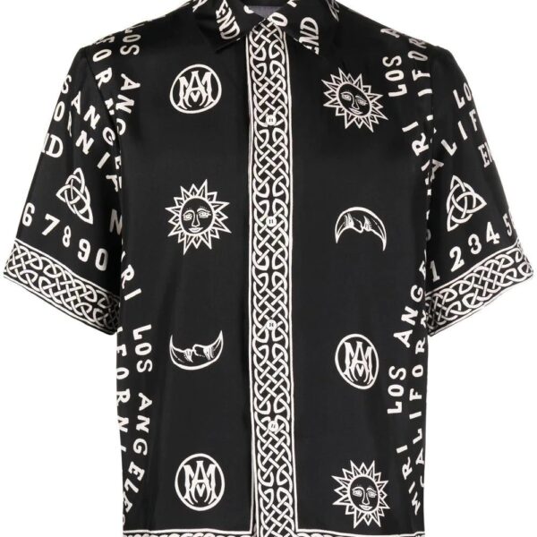 Amiri motif-print silk shirt