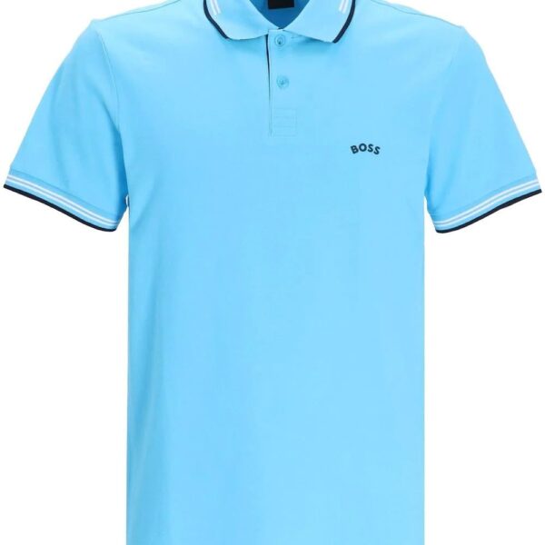 BOSS  logo-print polo shirt
