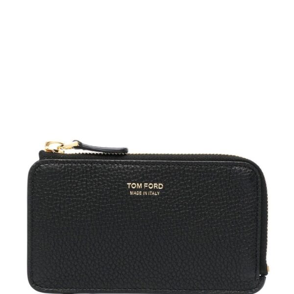 TOM FORD engraved-logo leather wallet
