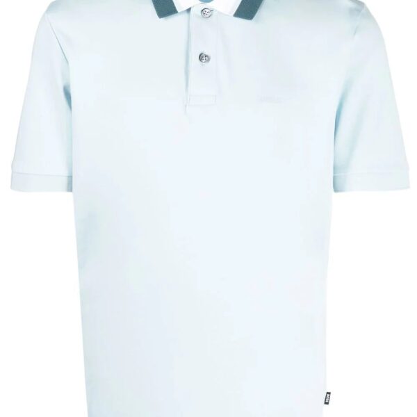 BOSS  colour-blocked collar polo shirt