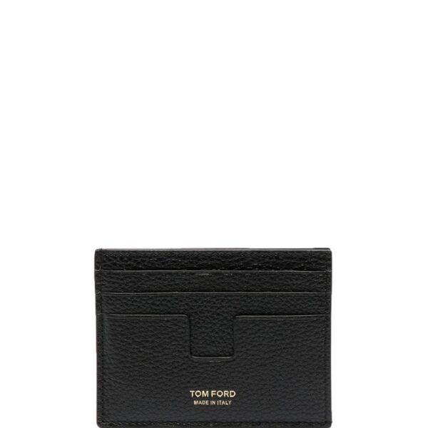 TOM FORD  logo-print grained-leather cardholder
