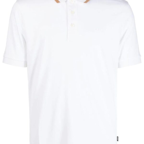 BOSS  logo-embroidered polo shirt