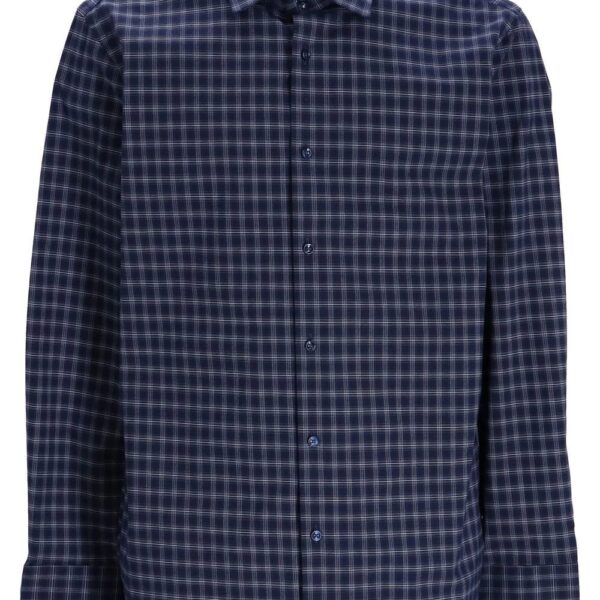 BOSS  check-pattern cotton shirt