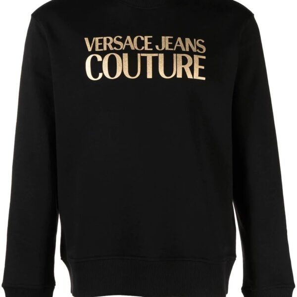 Versace Jeans Couture  foil logo-print sweatshirt