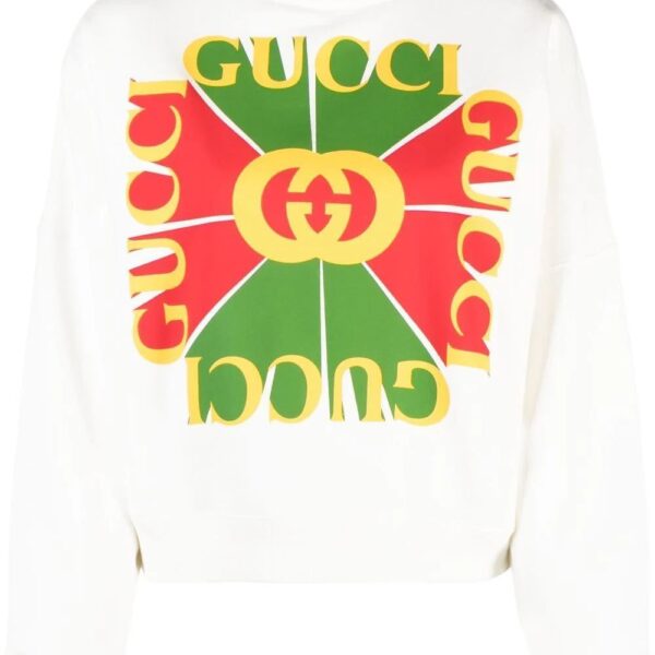 Gucci  logo-print high-neck sweatshirt