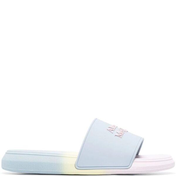Alexander McQueen  logo-patch open-toe slides