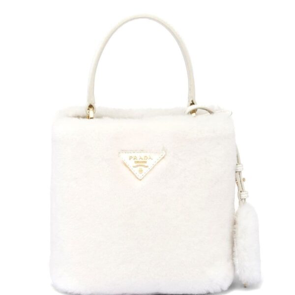 Prada mini Panier shearling tote bag