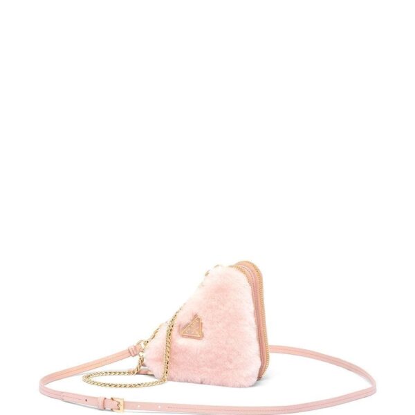 Prada mini shearling crossbody bag