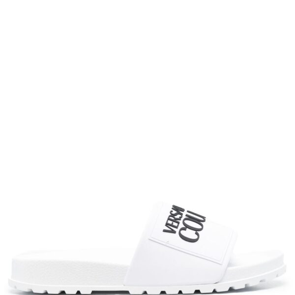Versace Jeans Couture embossed-logo slides