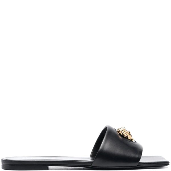 Versace  Medusa-plaque leather sandals
