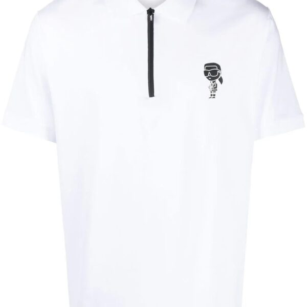 Karl Lagerfeld  Ikonik Karl zipped polo shirt