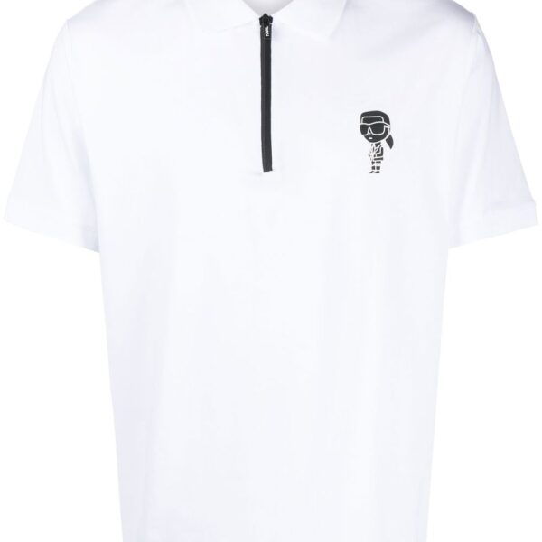 Karl Lagerfeld Ikonik Karl zipped polo shirt