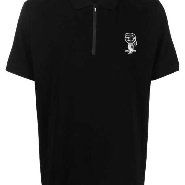 Karl Lagerfeld  Ikonik Karl zipped polo shirt